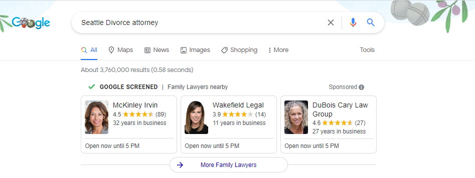 local search ads example