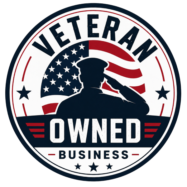Veteran owned business logo - round