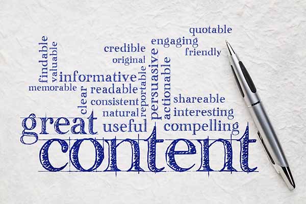 SEO relies on content marketing. Content is king.