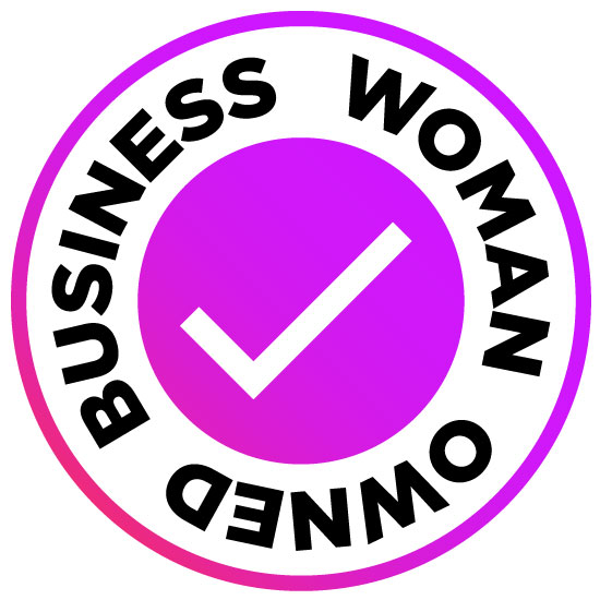 Round design: add a free woman owned business logo